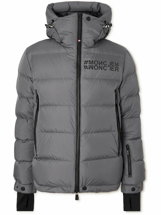Photo: Moncler Grenoble - Isorno Quilted Down Hooded Ski Jacket - Gray