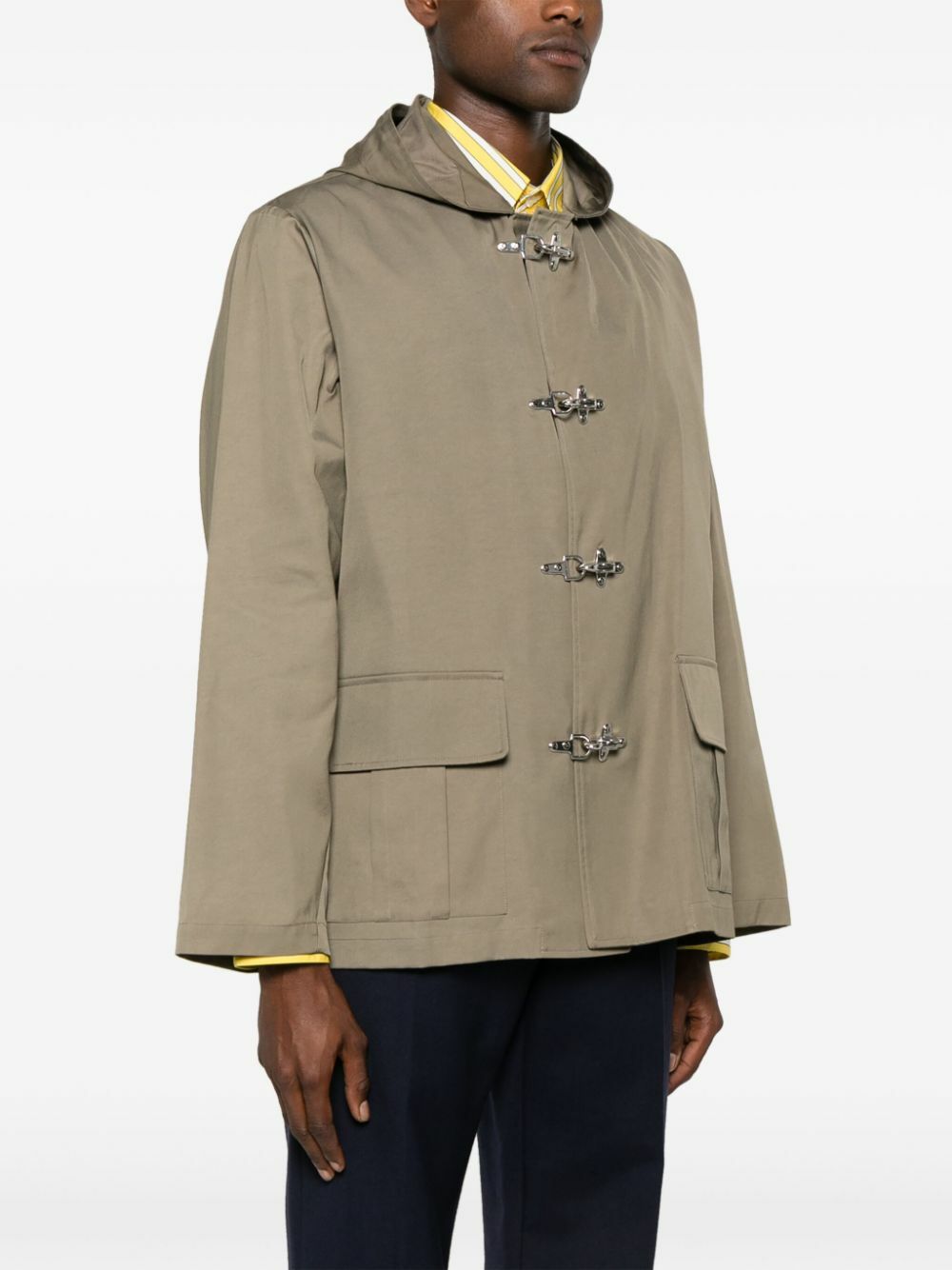 Labrum London Neutral Hooded Parka Coat