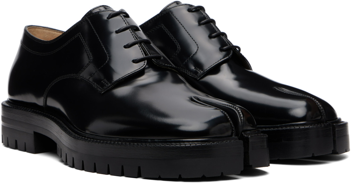 Maison Margiela Black Tabi Lace-Up Derbys