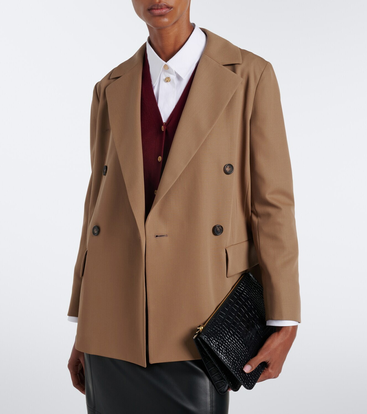 'S Max Mara Double-breasted virgin wool blazer