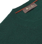 Loro Piana - Ribbed Cashmere and Silk-Blend Sweater - Men - Green