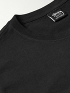 Stussy - Logo-Print Cotton-Jersey T-Shirt - Black