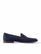 Dolce&Gabbana - Logo-Embellished Suede Loafers - Blue