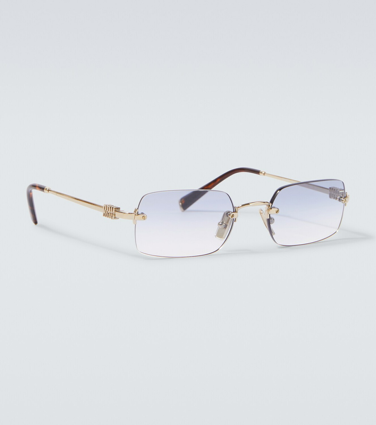 Miu Miu Logo rectangular sunglasses