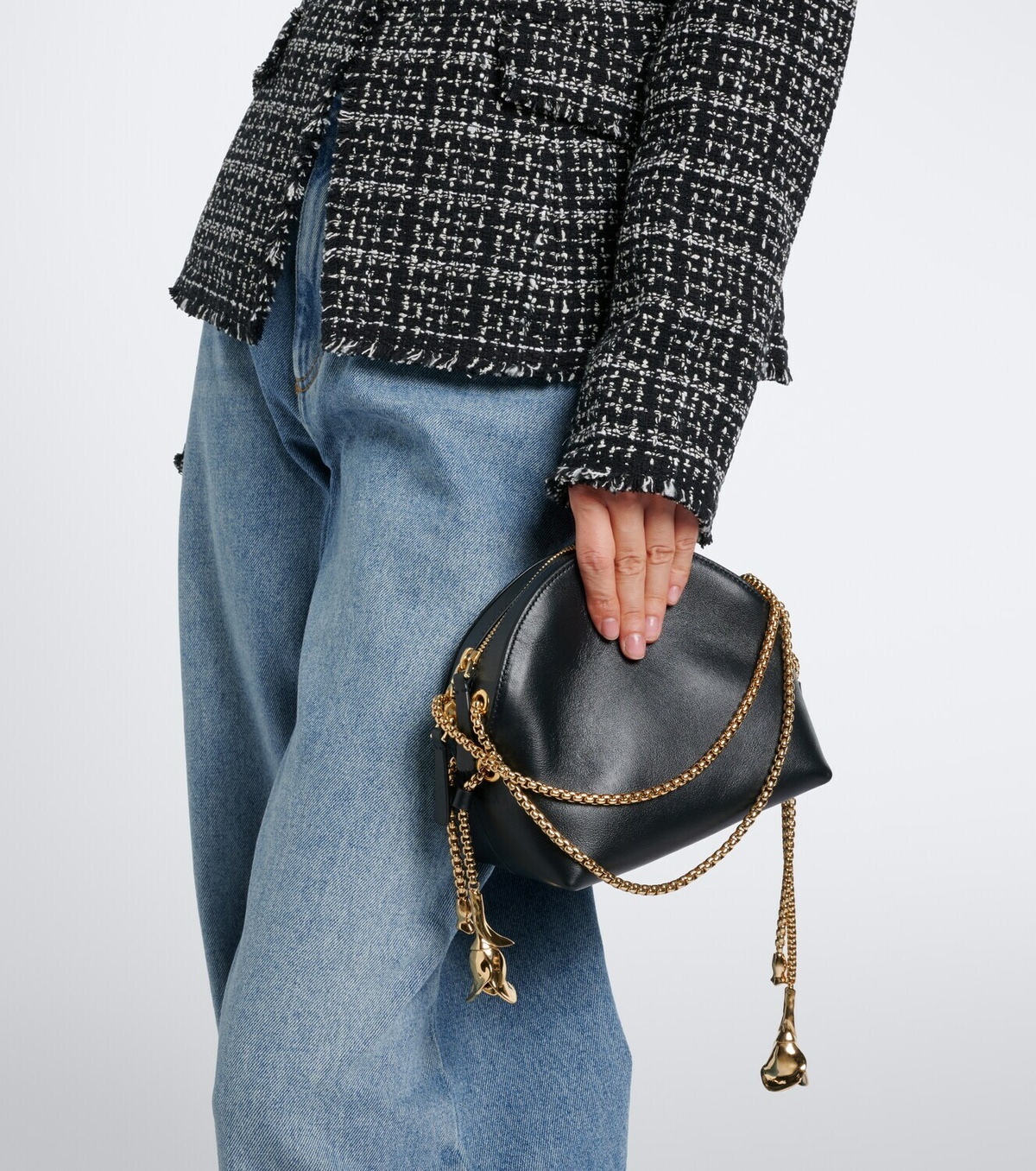 Erdem Flora leather top-handle bag