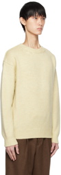 AURALEE Beige Crewneck Sweater