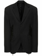 JEAN PAUL GAULTIER Tailored Wool Jacket with String Details