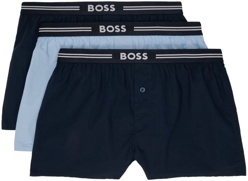 Hugo Bodywear 2 pack woven boxers in navy