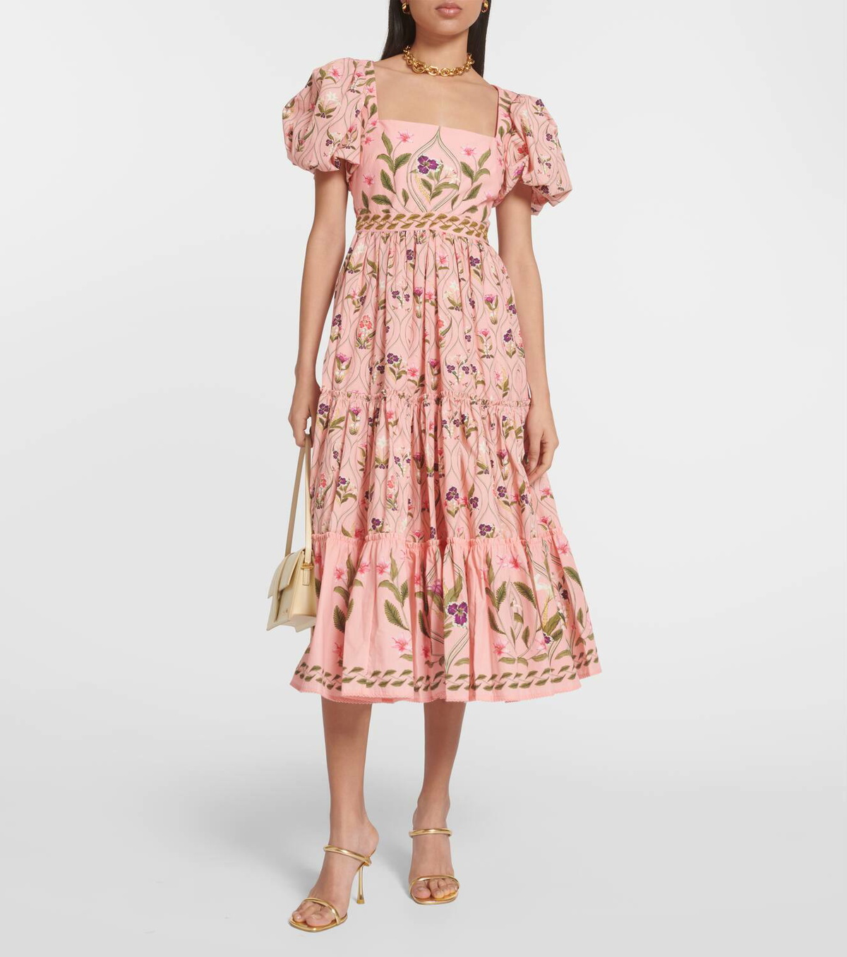alga pacifico embroidered midi dress Agua by Agua Bendita Alga Pacifico tiered cotton midi dress Agua by Agua  Bendita