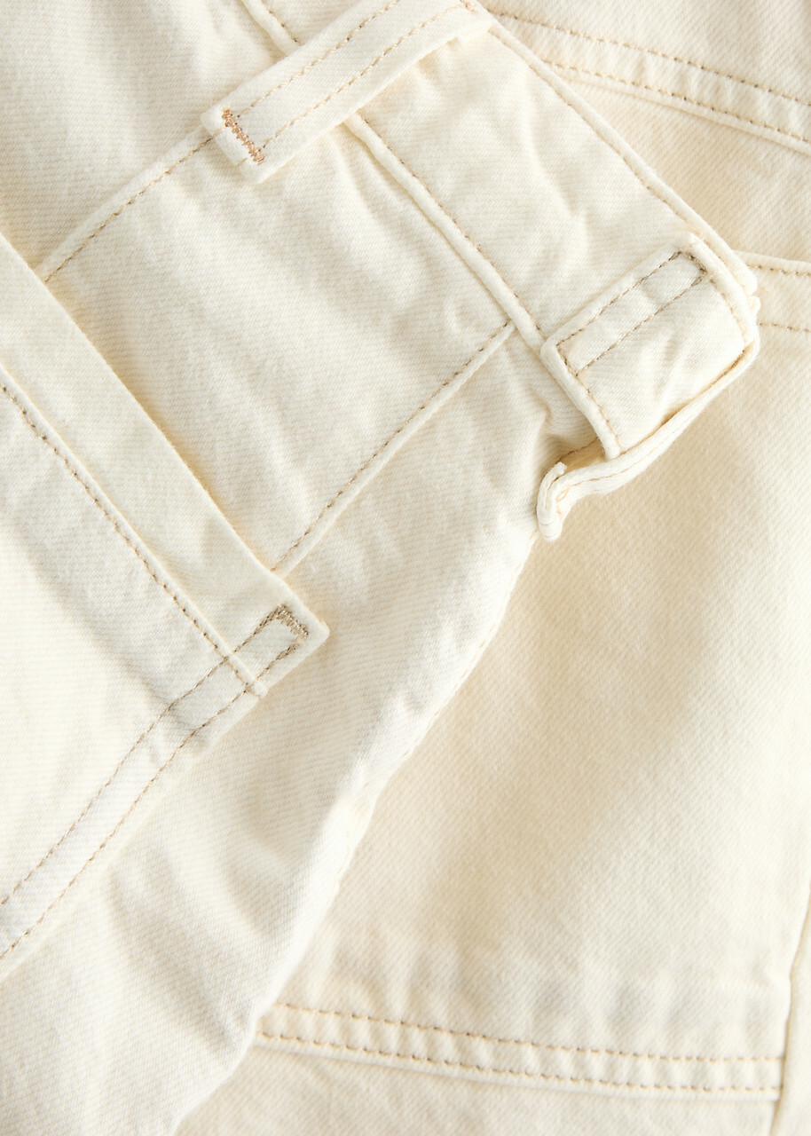Free People Palmer Wide-leg Jeans Cream 25 (W25 / UK6 / XS)