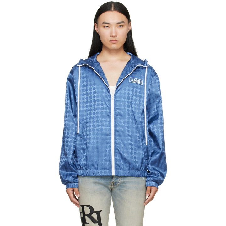 Photo: AMIRI Blue MA Quad Windbreaker Jacket