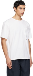 nanamica White COOLMAX Jersey Pocket T-shirt