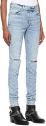 AMIRI Blue Distressed Jeans