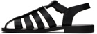 The Row Black Pablo Sandals