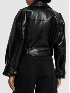 THE ANDAMANE Nova Oversize Faux Leather Jacket