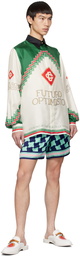 Casablanca Green & White Futuro Optimisto Shirt