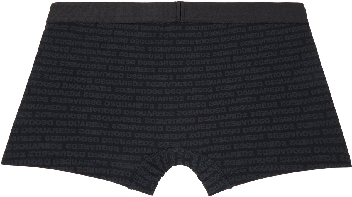 Dsquared2 Black Printed-Logo Boxer Briefs