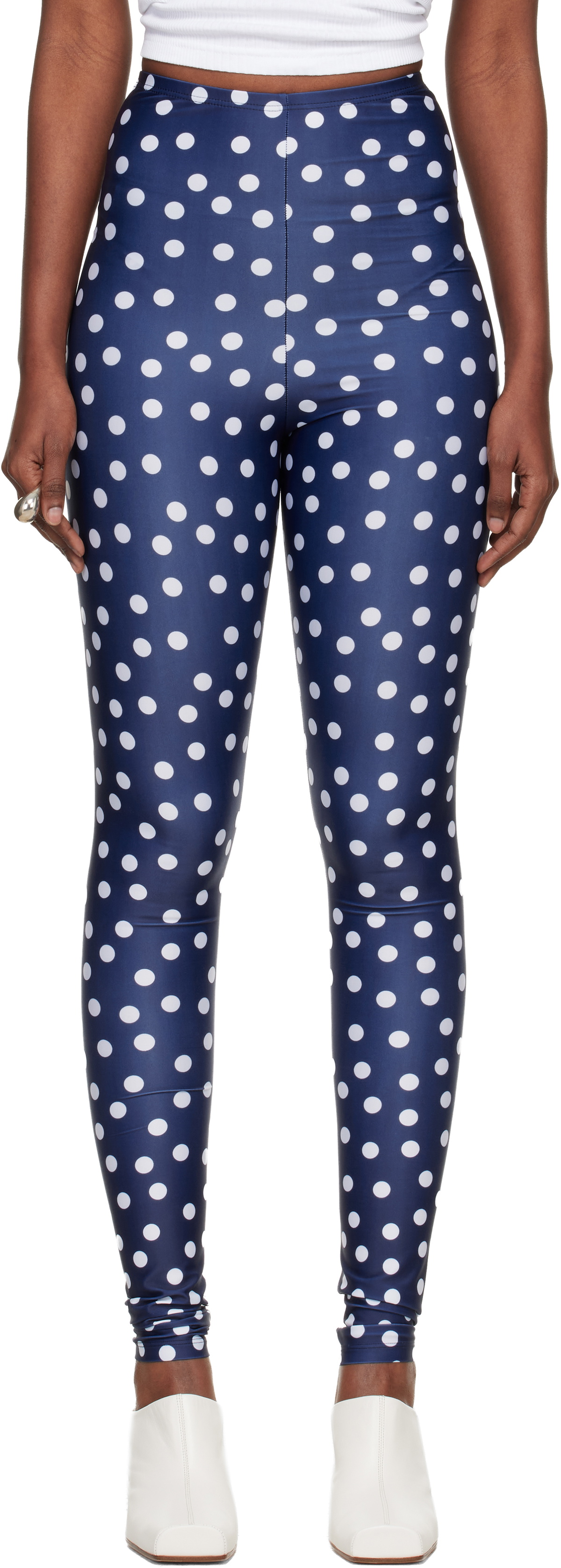 Jean Paul Gaultier Navy 'The Polka-Dot' Leggings