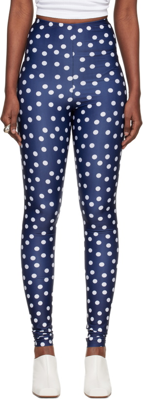 Photo: Jean Paul Gaultier Navy 'The Polka-Dot' Leggings