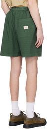 RANRA Green Stroller Stripy Cotton Shorts