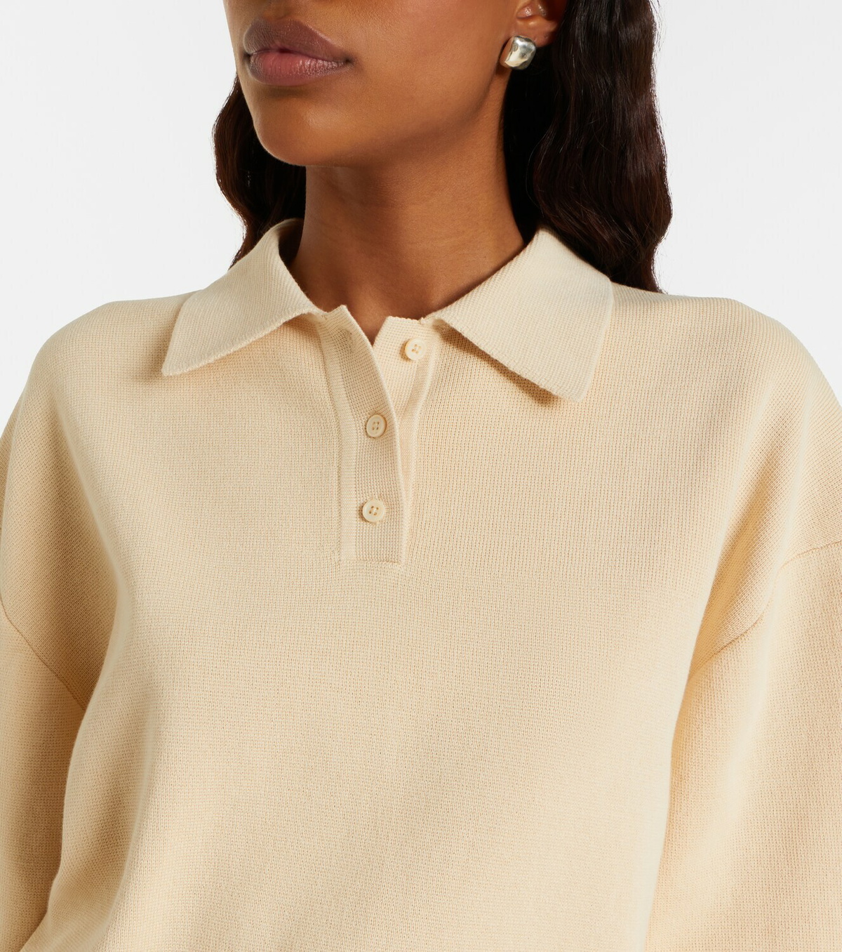 The Frankie Shop Nola cotton polo sweater