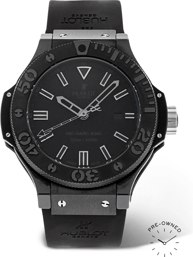 Photo: Hublot - Pre-Owned 2010 Big Bang King Automatic 48mm Ceramic and Rubber Watch, Ref. No. 322.CM.110.RX
