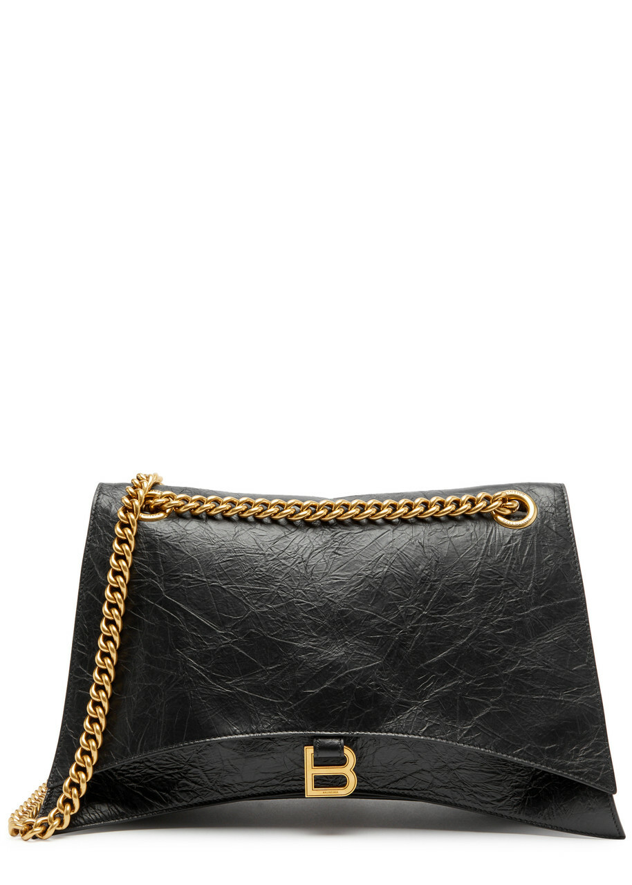 Balenciaga Crush Large Leather Shoulder bag - Black - One