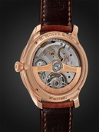 H. MOSER & CIE. - Endeavour Tourbillion Ox's Eye Automatic 40mm 18-Karat Red Gold and Leather Watch, Ref. No. 1804-0401