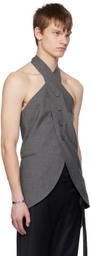 AARON ESH Gray Halter Vest