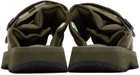 SUICOKE Khaki MOTO-PUFFab Sandals