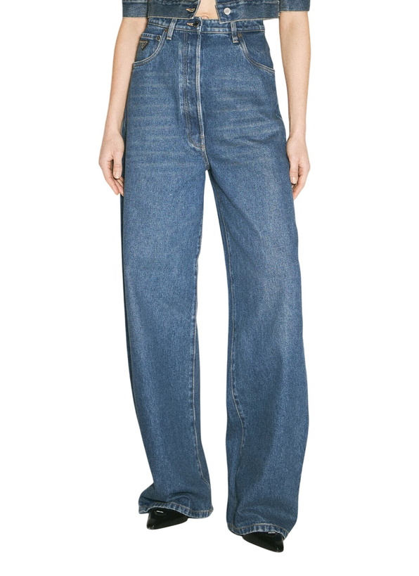 Photo: Prada Logo Plaque Balloon Jeans