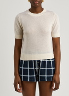 Guest In Residence Knitted Cashmere T-shirt Cream
