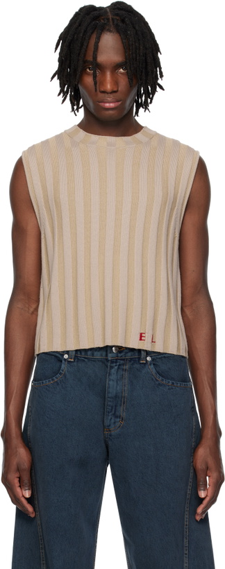 Photo: Eckhaus Latta Beige Keyboard Vest
