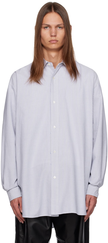 Photo: Palm Angels Blue Striped Shirt