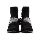 Amiri Black Suede Western Chain Boots