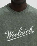 WOOLRICH MOULINE JERSEY LOGO TEE Green Mens Shortsleefe