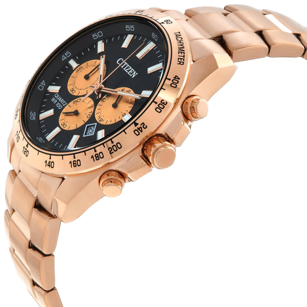 Citizen Sports Chronograph Quartz Black Dial Mens Watch AN8233-51E
