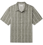 Universal Works - Camp-Collar Printed Cotton-Poplin Shirt - Green