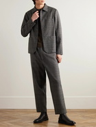 Barena - Tapered Checked Virgin Wool Trousers - Gray