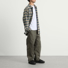 Engineered Garments Men's Plaid Jacquard Work Shirt in Navy