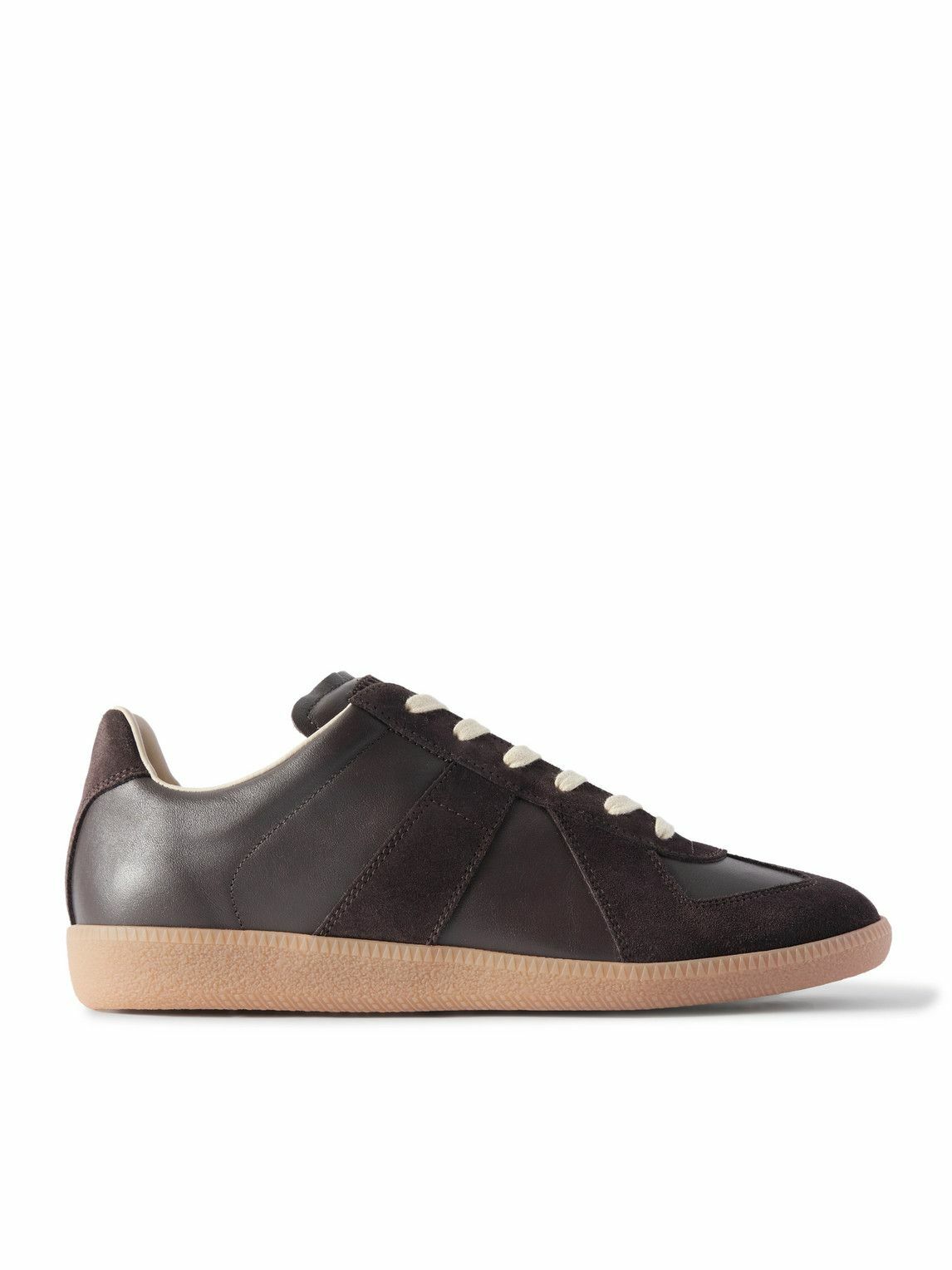 Maison Margiela - Replica Leather and Suede Sneakers - Brown