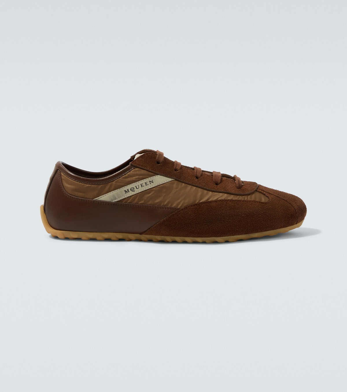 McQueen Suede-trimmed sneakers