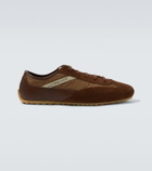 McQueen Suede-trimmed sneakers
