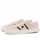 Converse One Star Academy Pro Vintage Suede Sneakers in Blush Hush/Egret/Black