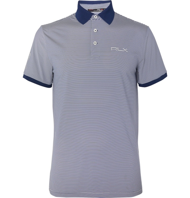 Photo: RLX Ralph Lauren - Striped Tech-Jersey Golf Polo Shirt - Blue