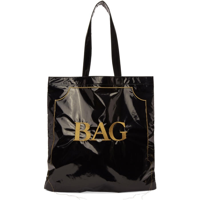 Photo: Doublet Black Bag Embroidered Coating Tote