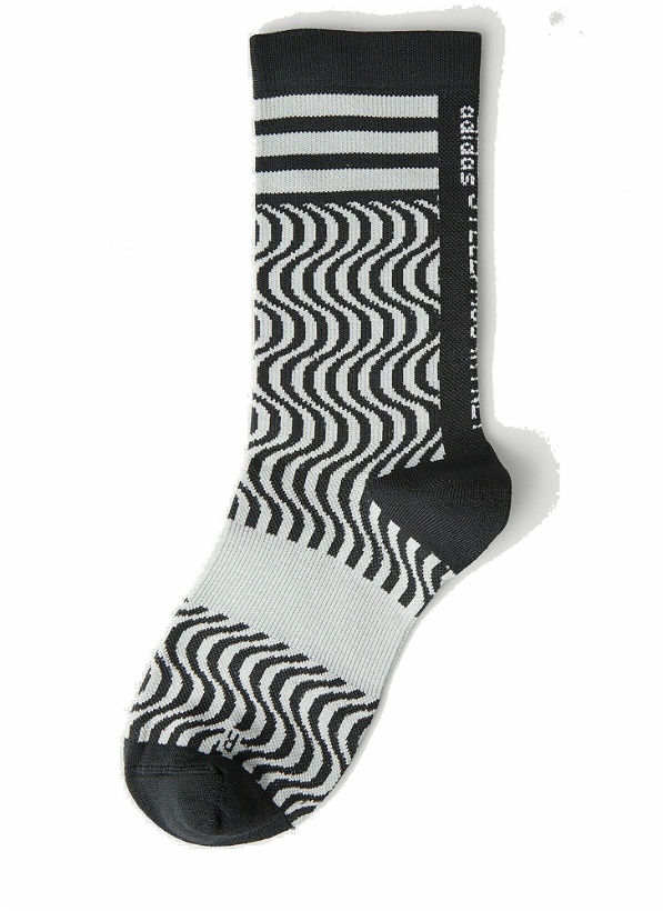 Photo: Graphic Intarsia Socks in Black