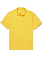 120% - Slim-Fit Linen Shirt - Yellow