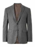 Canali - Impeccabile Double-Breasted Wool Suit Jacket - Gray