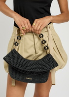 Loewe Ola Small Raffia Shoulder bag - Black - One Size